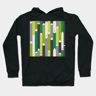 Green Pencil pattern Hoodie